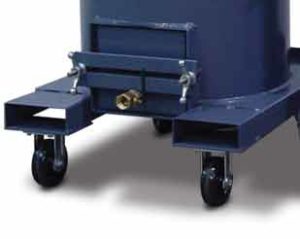 55-gallon drum tank with fork pockets and wheels