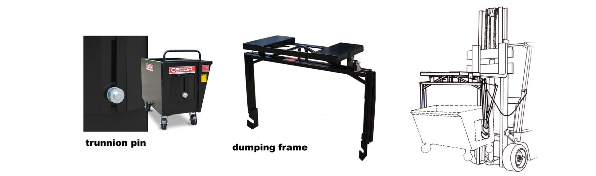 dumping carts with optional frame